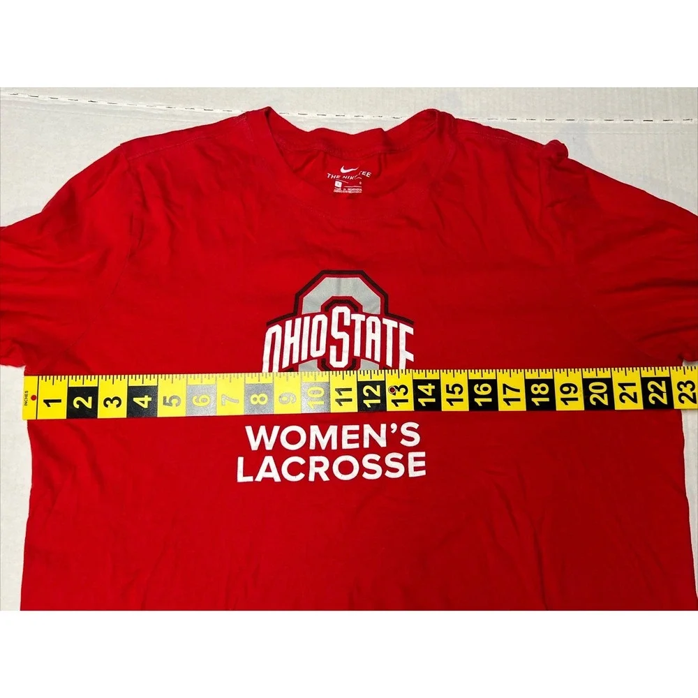 Ohio State Women's Lacrosse NIKE Long Sleeve T-Shirt Women's SZ LG Red‎